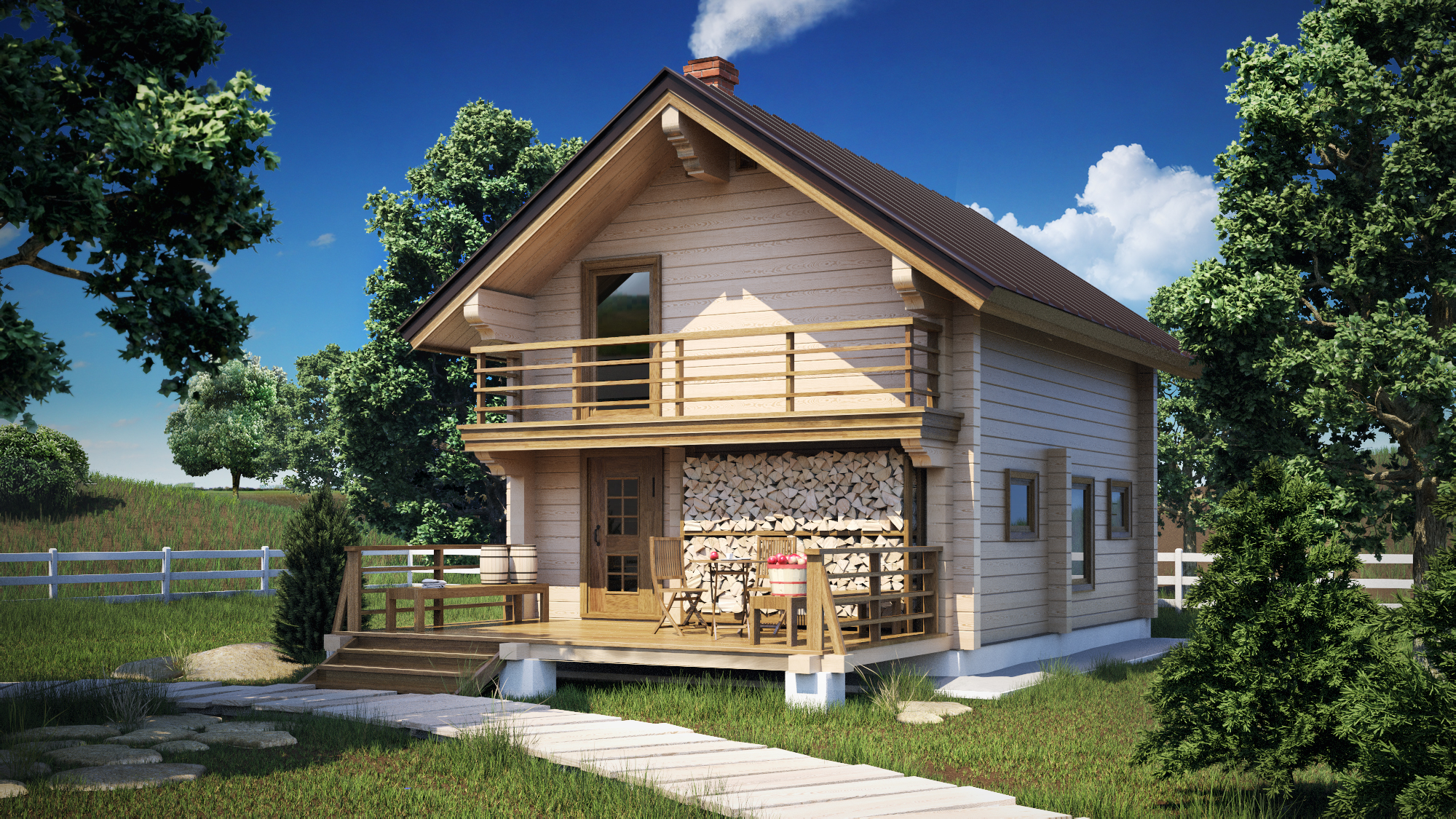 Баня из бруса VZ-643